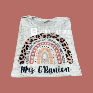 Teacher rainbow Bella canvas tee