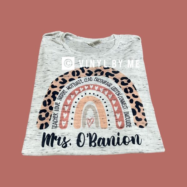 Teacher rainbow Bella canvas tee