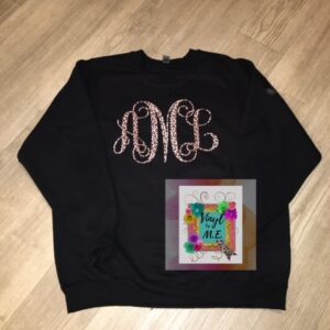 Black Cheetah Monogram Sweatshirt