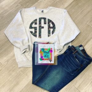 Camo monogram sweatshirt