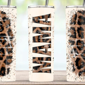 Cheetah Mama tumbler