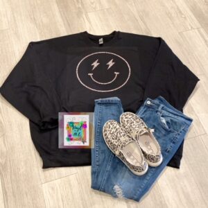 Cheetah Smiley Sweatshirt