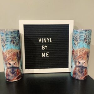 Full wrap 20 oz Cow Tumbler