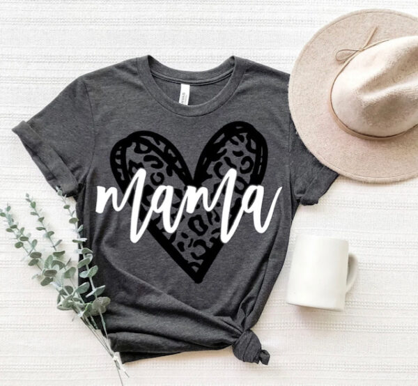 Heart Cheetah Mama tee