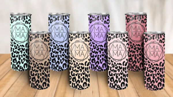 Cheetah Mama 20oz tumblers