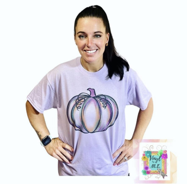 Water color pumpkin tee