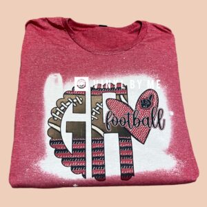 Georgia Print on a red bleached tee!!