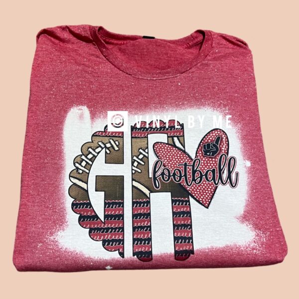 Georgia Print on a red bleached tee!!