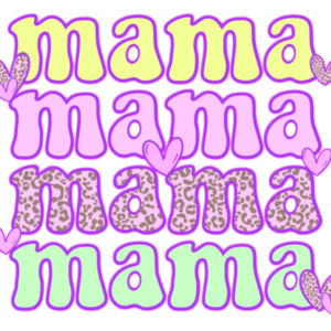 Spring Mama Print on a bleached purple tee!!