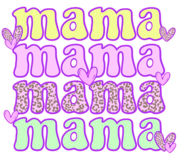 Spring Mama Print on a bleached purple tee!!