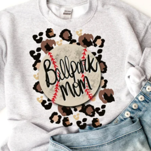 BallPark leopard Mom Sweatshirt