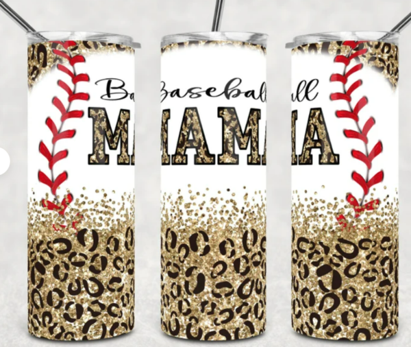 Leopard Baseball Mom 20oz