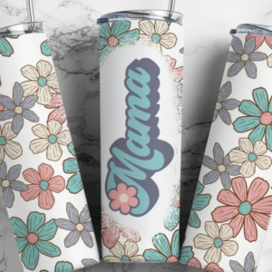 20oz Retro Mama tumbler with straw