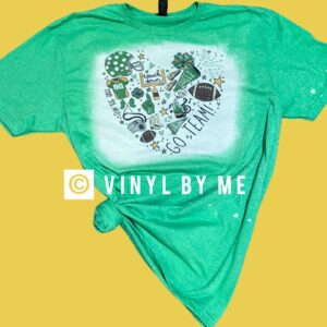 Go Team green and gold tee
