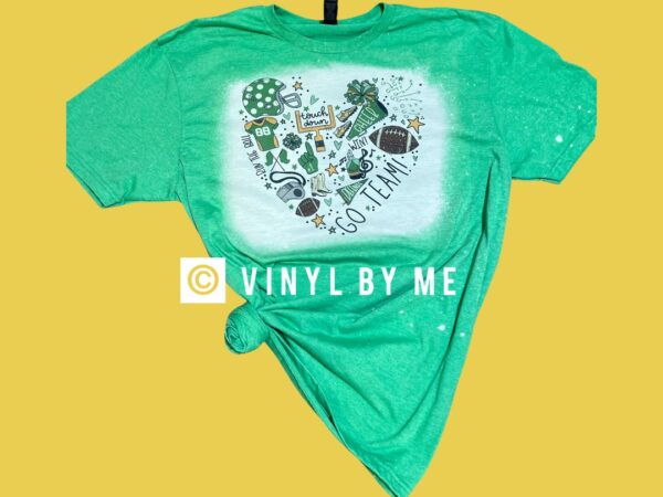 Go Team green and gold tee