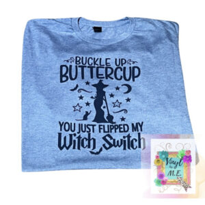 Buckle Up Buttercup denim tee