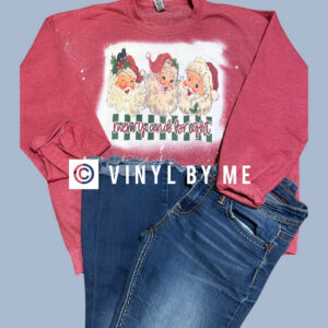 Vintage Merry & Bright Santa sweatshirt