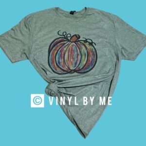 Green Water color pumpkin tee