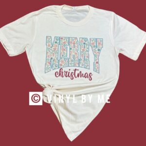 Cream Merry Christmas tee