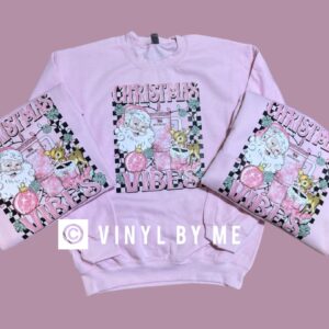 Pink Santa Vibes sweatshirt