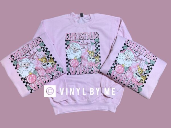 Pink Santa Vibes sweatshirt