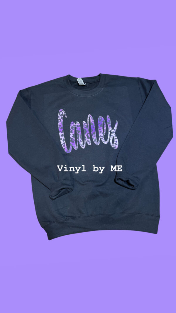 Purple cheetah canes sweatshirt