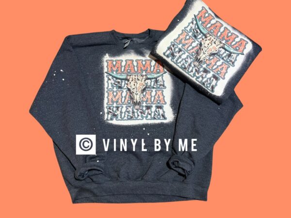 Cowhide mama bleached sweatshirt