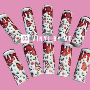 3d Christmas tree cake tumbler