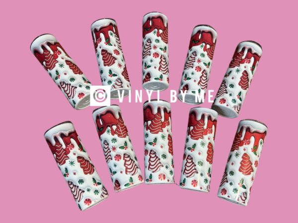 3d Christmas tree cake tumbler