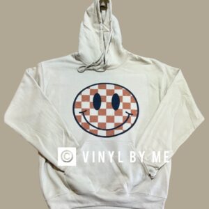 Checkered smiley hoodie
