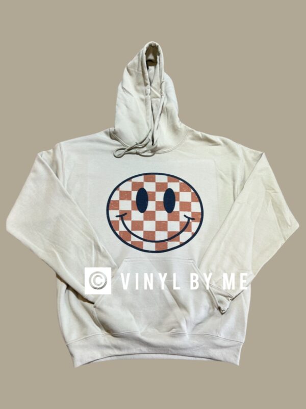 Checkered smiley hoodie