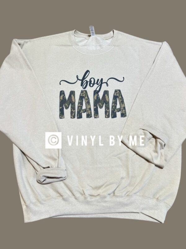 Tan Camo Boy Mama Sweatshirt