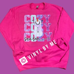 Cozy Season pink sweatshirt