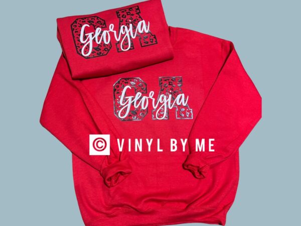 New GA cheetah red sweatshirt