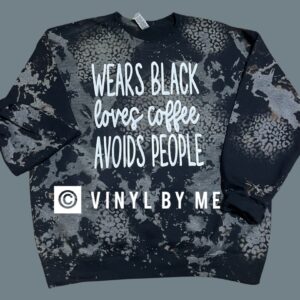 Wears black loves coffee cheetah sweatshirt