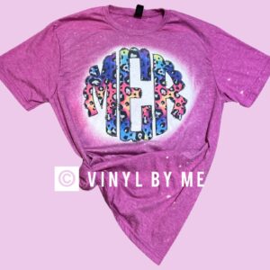 Berry bleached monogram tee
