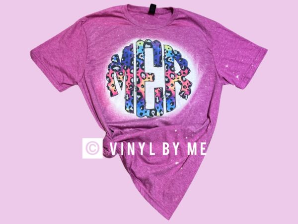 Berry bleached monogram tee