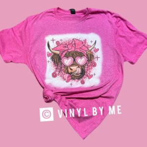 Pink Valentine Cow tee