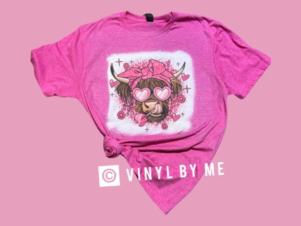 Pink Valentine Cow tee