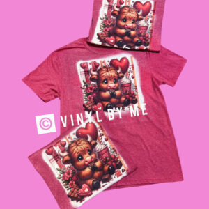 Valentine chocolate cow tee