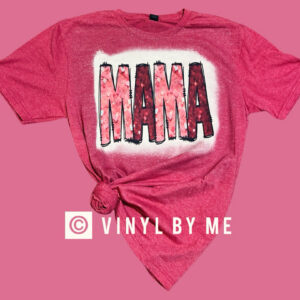 Red faux glitter mama tee