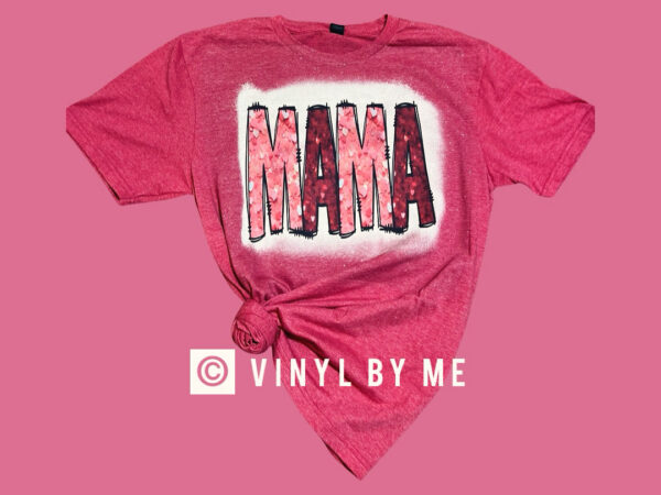Red faux glitter mama tee