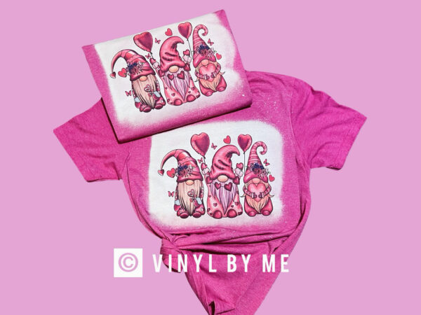 Bleached pink Valentine Gnomes Tee