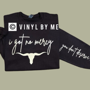 Brown I got no mercy sweatshirt