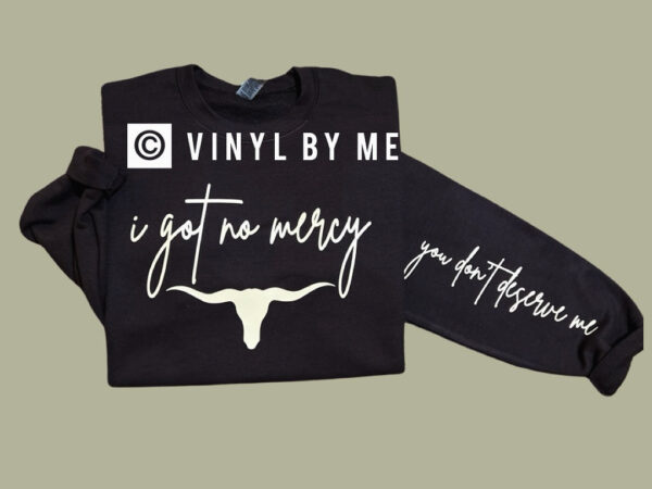 Brown I got no mercy sweatshirt