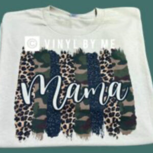 Camo leopard Mama tee