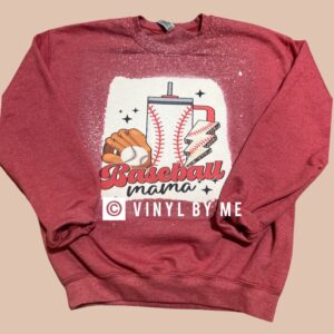 Red baseball Mama sweatshirt
