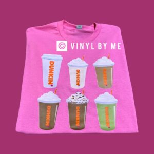 Pink Dunkin coffee tee
