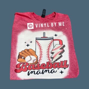 Red baseball Mama tee