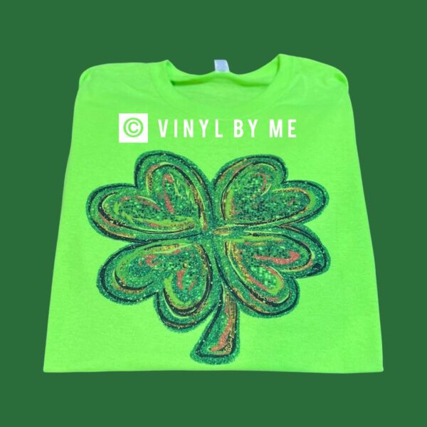 Faux Glitter shamrock tee